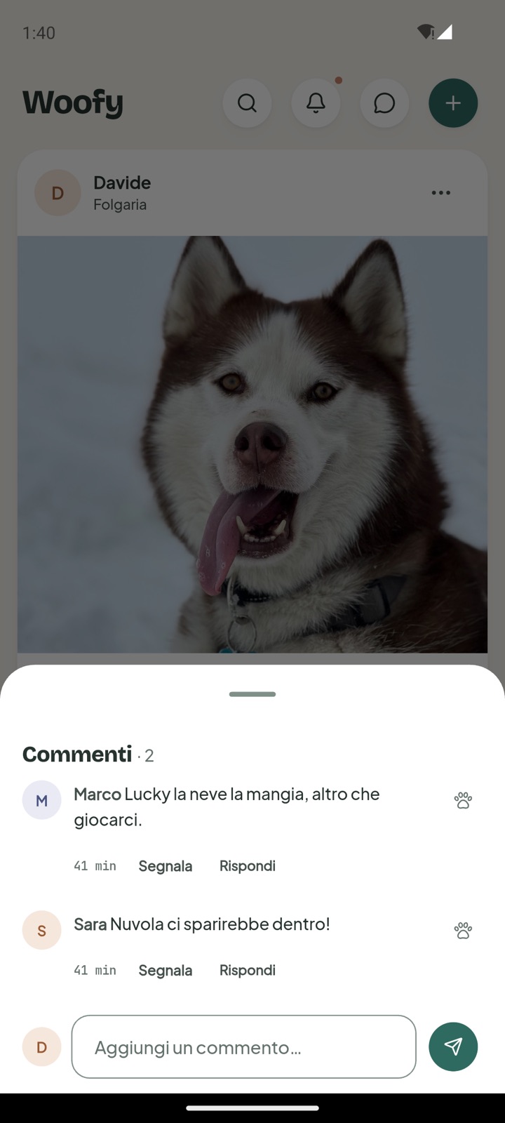 I commenti sotto la foto di Arcy: Marco e Sara rispondono