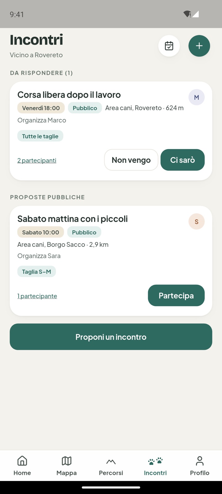 Gli incontri in Woofy: un invito per venerdì alle 18 all'area cani di Rovereto